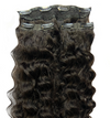 3 Piece Clip Set  HairOriginals Natural Black 16 Inch Curly