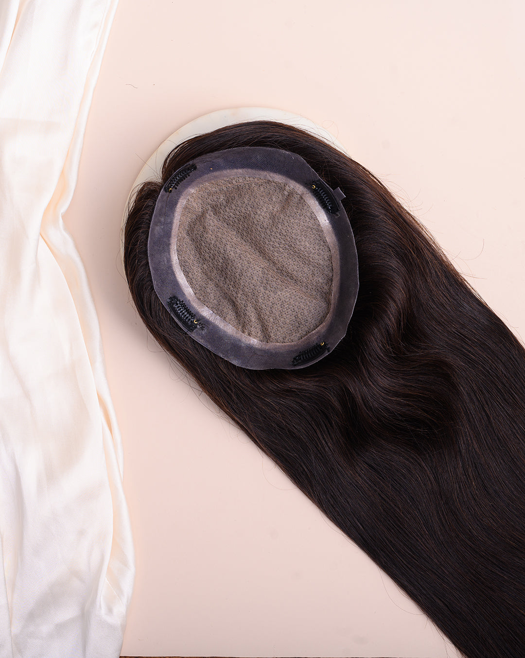 Big Scalp Topper - Pure Silk Base & 100% Human Hair  HairOriginals 9*7 Natural Brown 16 Inch