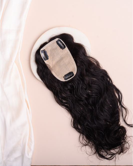 Wavy Topper - Pure Silk Base & 100% Human Hair  HairOriginals   