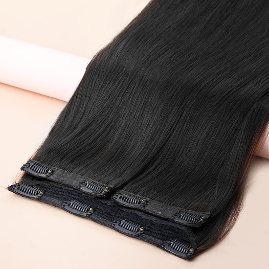 3 Piece Clip Set  HairOriginals Natural Black 16 Inch Wavy