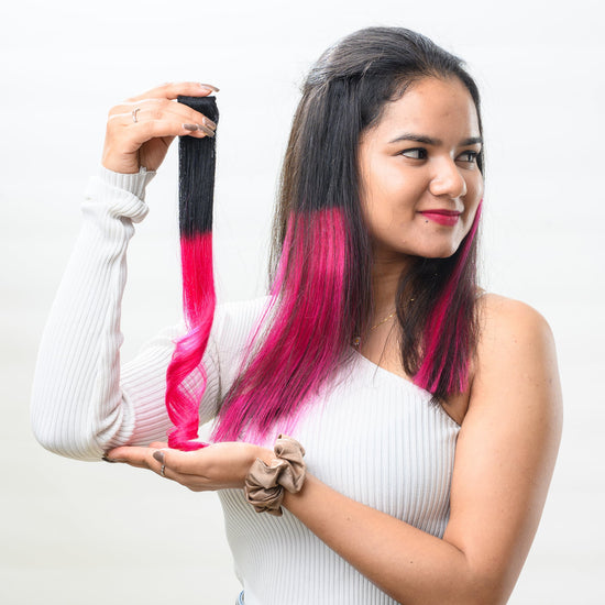 Balayage Streaks  HairOriginals 1 Streak Regal Ruby Pink 20 Inch