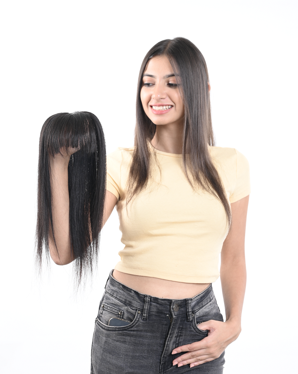 Hair Topper With Bangs - Pure Silk Base & 100% Human Hair  HairOriginals   