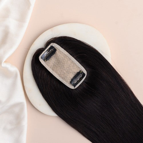Scalp Topper Hair Extensions For Women | Silk base & 100% Human Hair Hair Extensions HairOriginals Natural Black 4*2 16 - 18