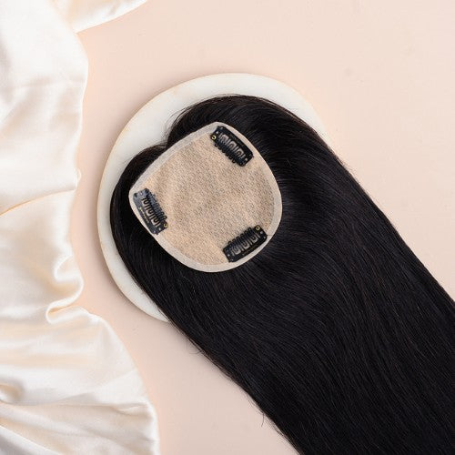 Scalp Topper Hair Extensions For Women | Silk base & 100% Human Hair Hair Extensions HairOriginals Natural Black 4*4 16 - 18