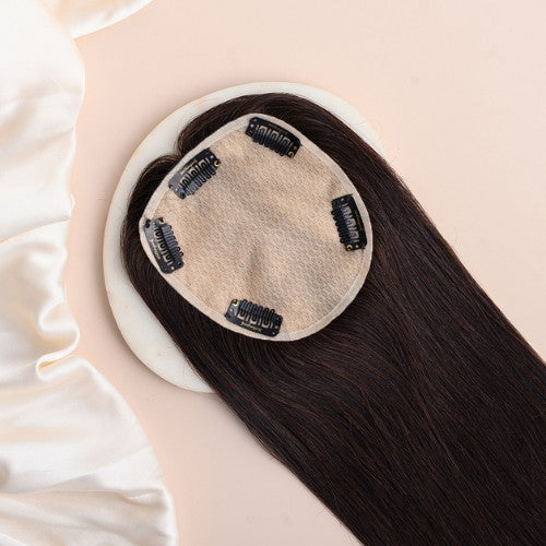 Scalp Topper Hair Extensions For Women | Silk base & 100% Human Hair Hair Extensions HairOriginals Natural Black 5*5 16 - 18