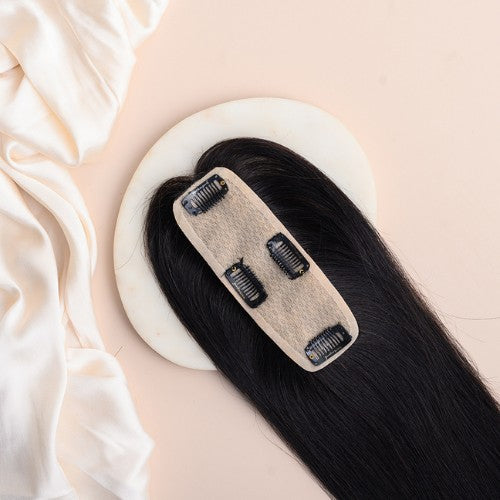 Scalp Topper Hair Extensions For Women | Silk base & 100% Human Hair Hair Extensions HairOriginals Natural Black 6*2 12 - 14