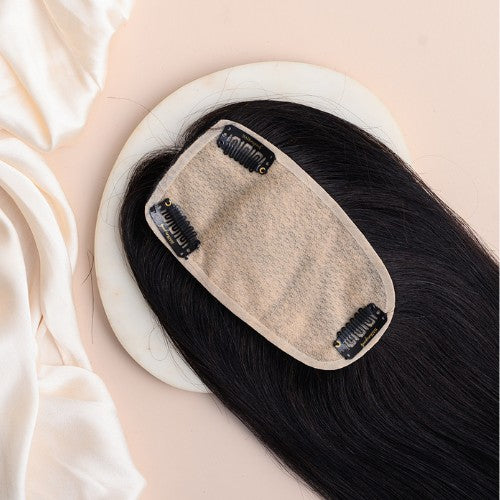Scalp Topper Hair Extensions For Women | Silk base & 100% Human Hair Hair Extensions HairOriginals Natural Black 6*3 16 - 18