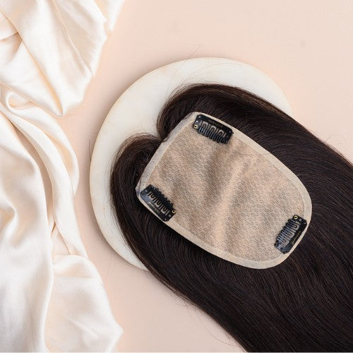 Scalp Topper Hair Extensions For Women | Silk base & 100% Human Hair Hair Extensions HairOriginals Natural Black 6*4 16 - 18