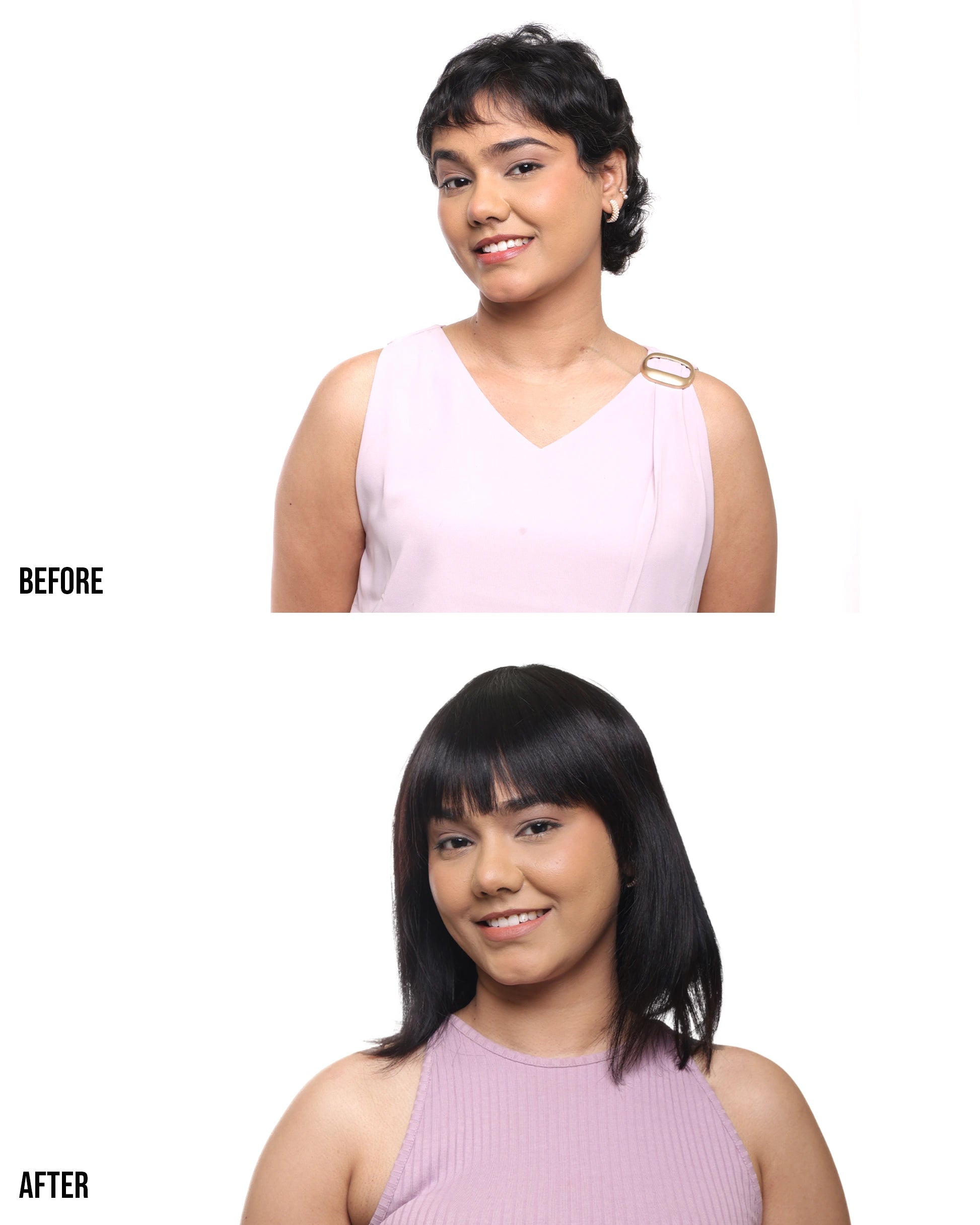Wig with Bangs Hair Extensions | Original Hair Wigs For Women | Natural Black Hair Extensions HairOriginals