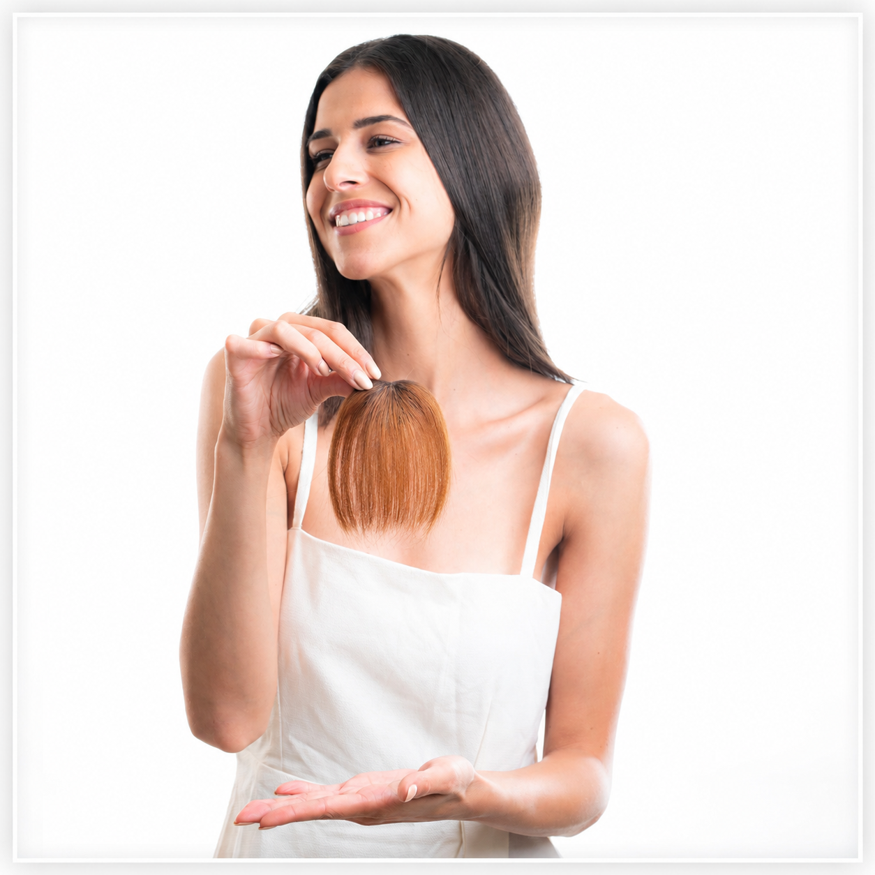 Bangs Without Temple | Light Brown Hair Extensions HairOriginals