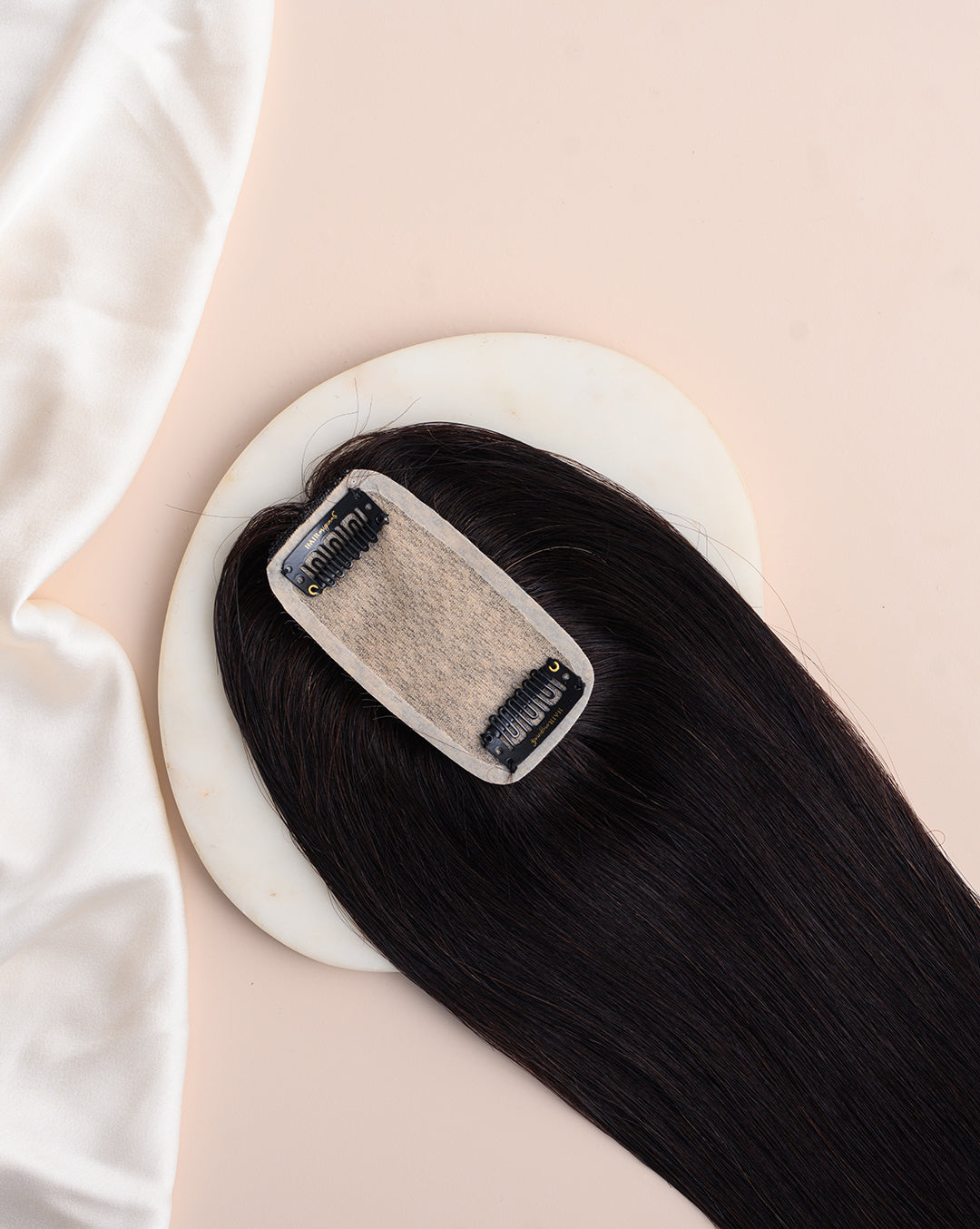 Small Scalp Topper - Pure Silk Base & 100% Human Hair  HairOriginals 4*2 Natural Black 16 Inch