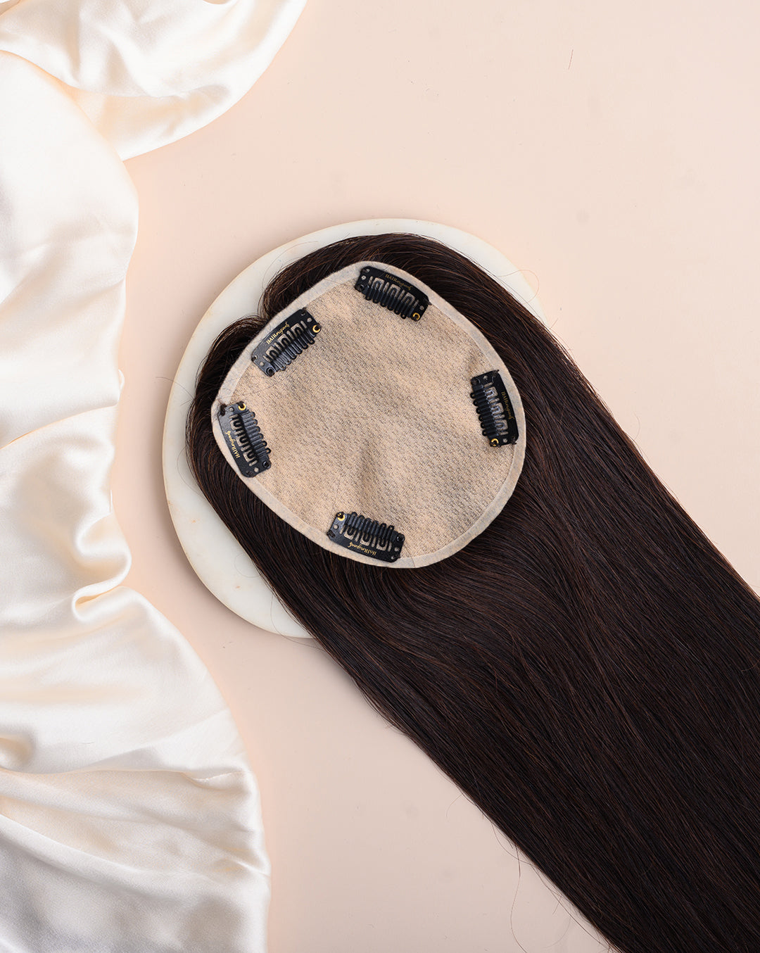 Small Scalp Topper - Pure Silk Base & 100% Human Hair  HairOriginals 5*5 Natural Brown 20 Inch