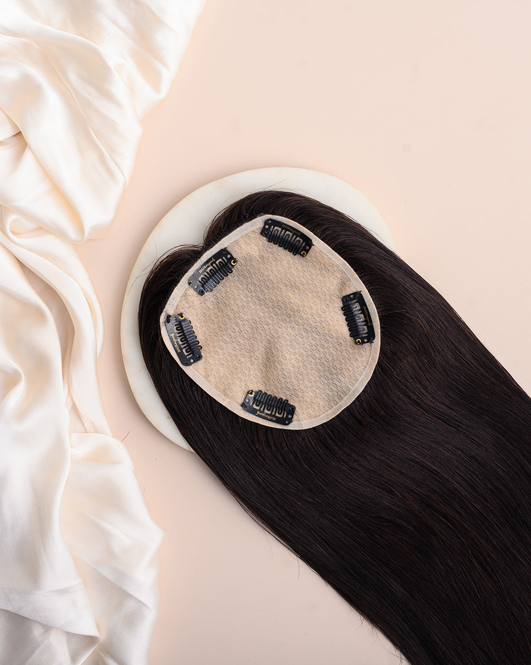 Small Scalp Topper - Pure Silk Base & 100% Human Hair  HairOriginals 5*5 Natural Black 16 Inch