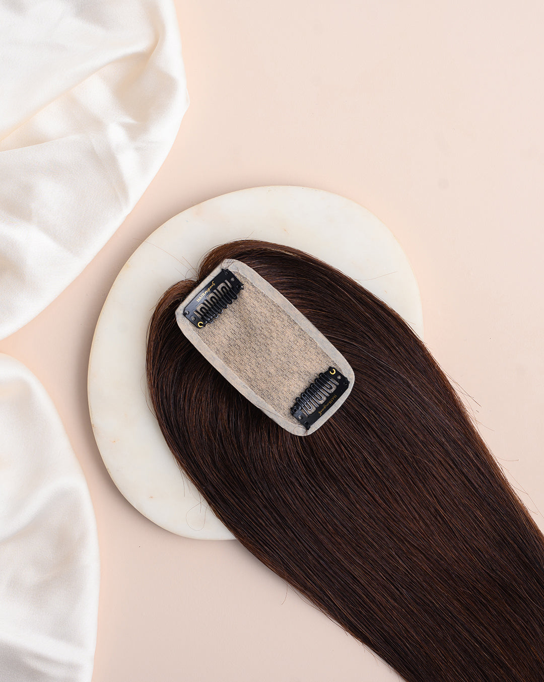Small Scalp Topper - Pure Silk Base & 100% Human Hair  HairOriginals 4*2 Natural Brown 22 Inch