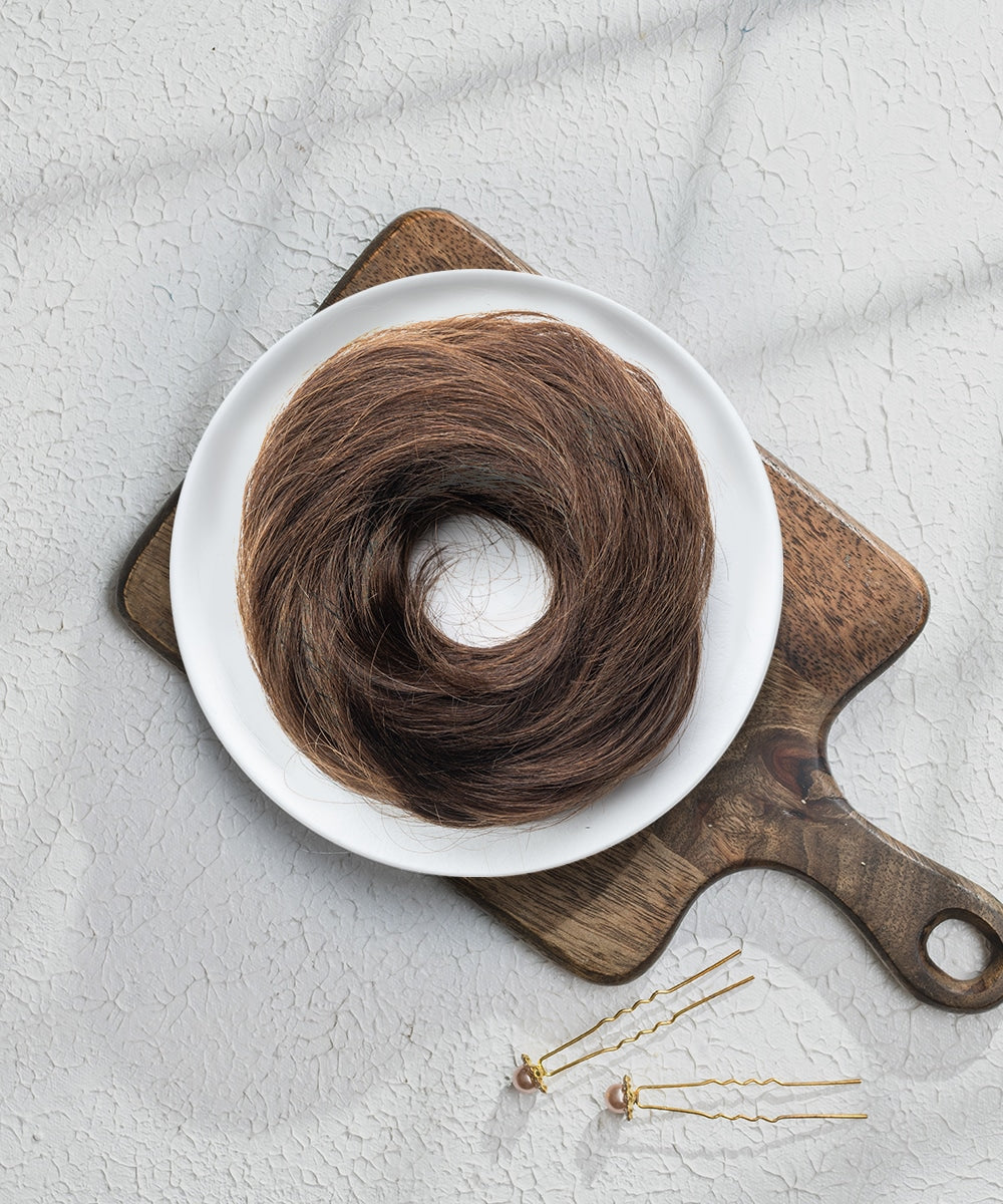 Messy Bun Scrunchie  HairOriginals Pack of 2 Medium Brown 