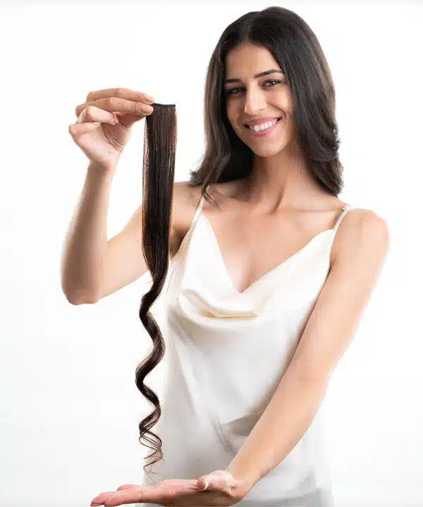 Clip on human hair streaks - Clip-hair-extensions.com