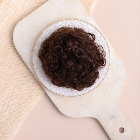 Curly Donut Bun  HairOriginals Natural Brown 1 