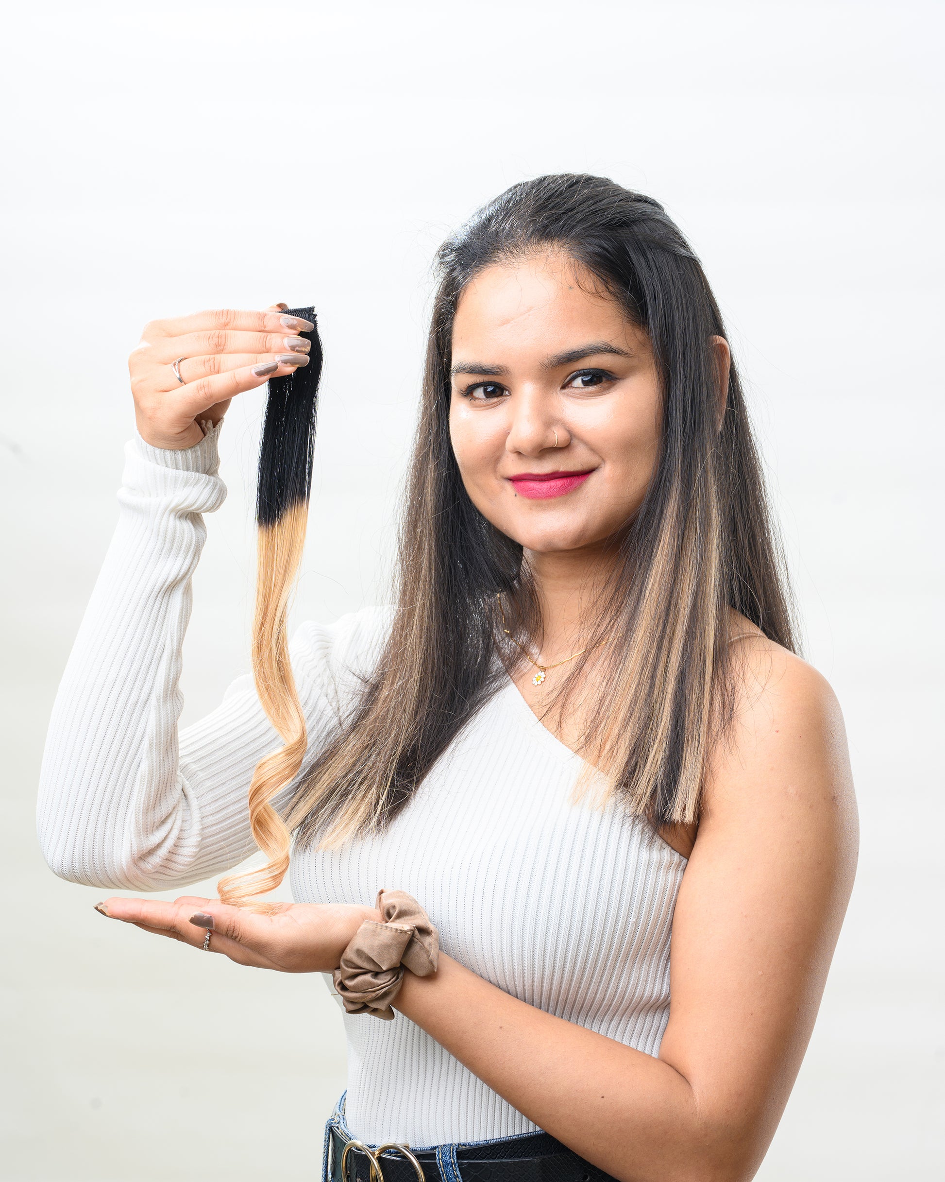 Clip in Hair Streaks | Colored Hair Extensions For Women | Highlighter