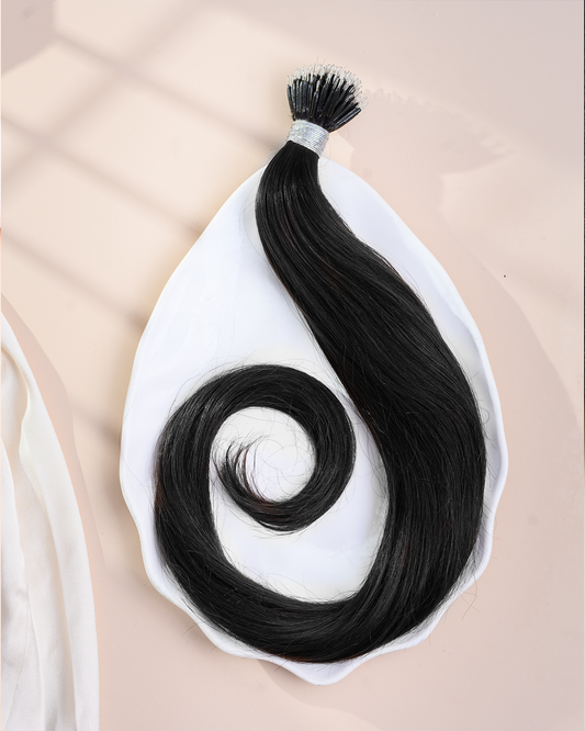 Nano-Tip (Metal Wire Based) | Permanent Hair Extensions  HairOriginals 18 Inch 100 Natural Black