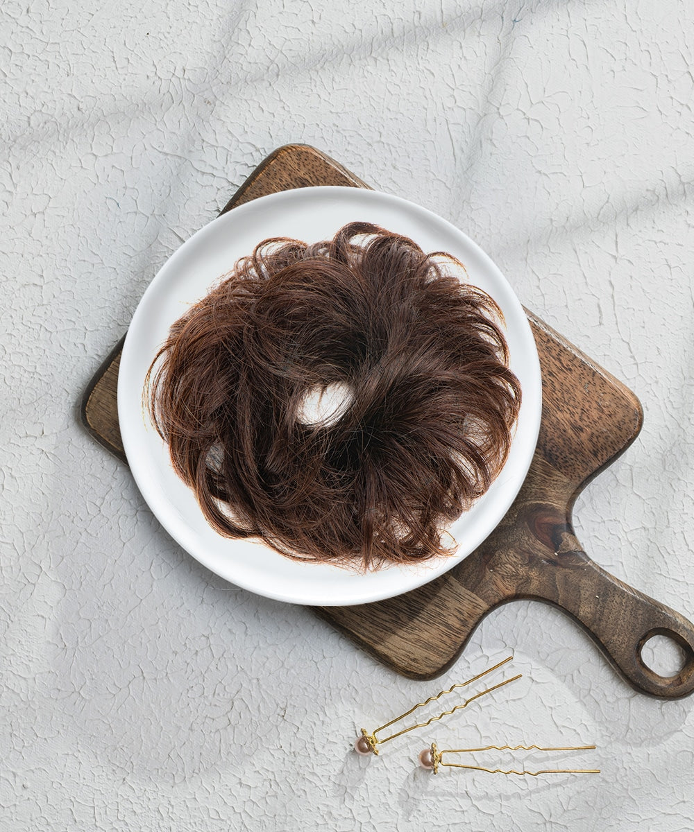 Messy Bun Scrunchie  HairOriginals Pack of 1 Natural Brown 