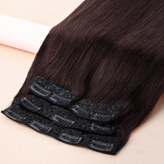 Classic 4 Piece Set | Clip-in Hair Extensions for Women HairOriginals 16 Inch Natural Wavy Natural Brown