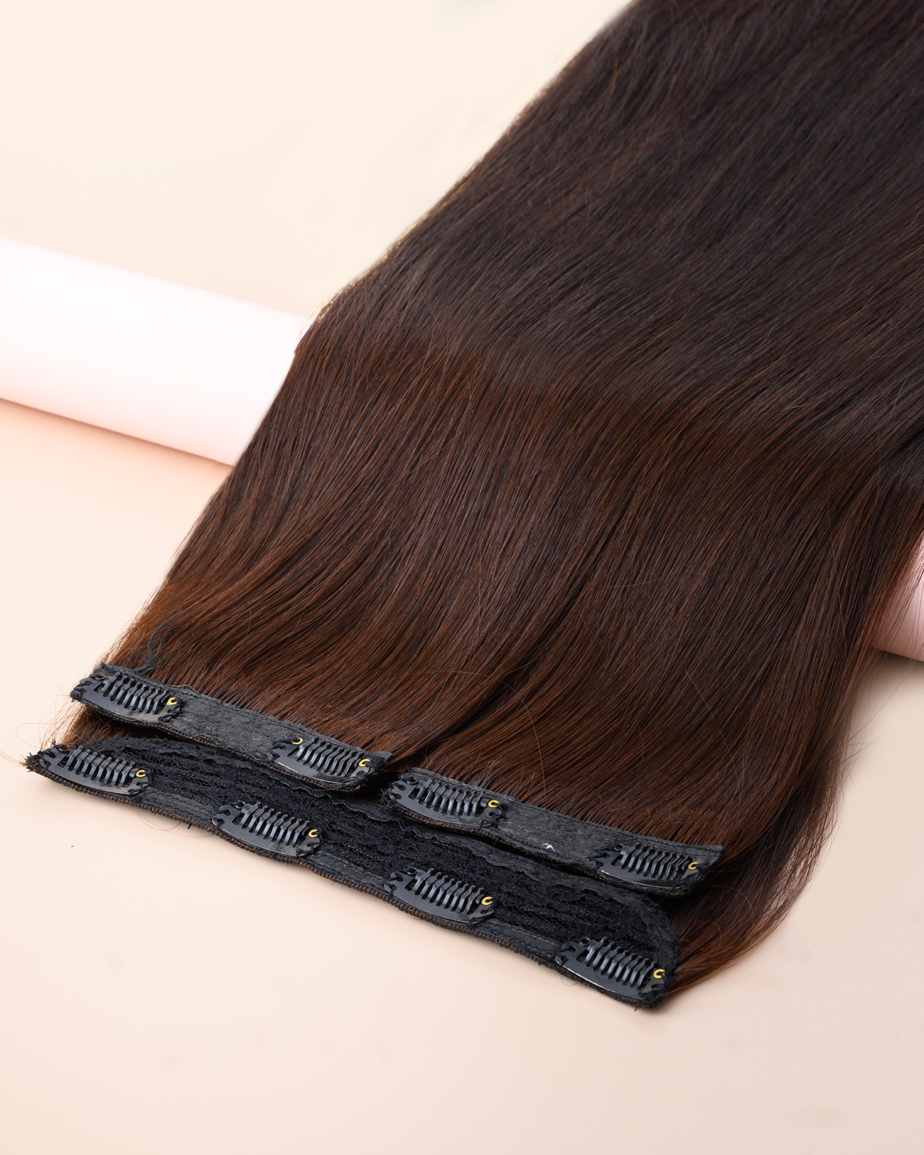 3 Piece Clip Set  HairOriginals Natural Brown 16 Inch Wavy