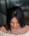 Tiny Topper With Bangs | 1.5x1.5 | 100% Human Hair Extensions Hair Extensions HairOriginals