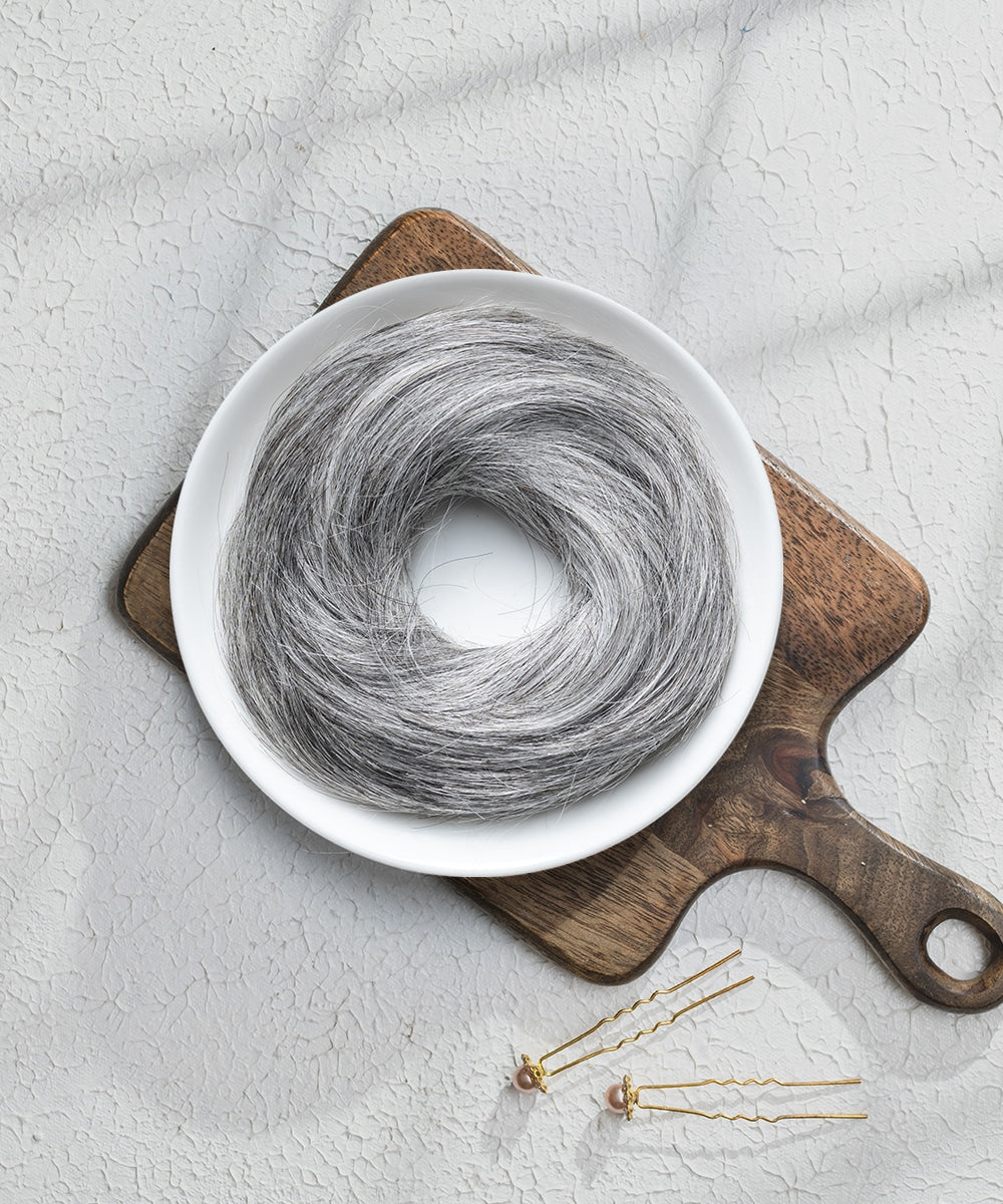 Messy Bun Scrunchie  HairOriginals Pack of 1 Silver Mist 