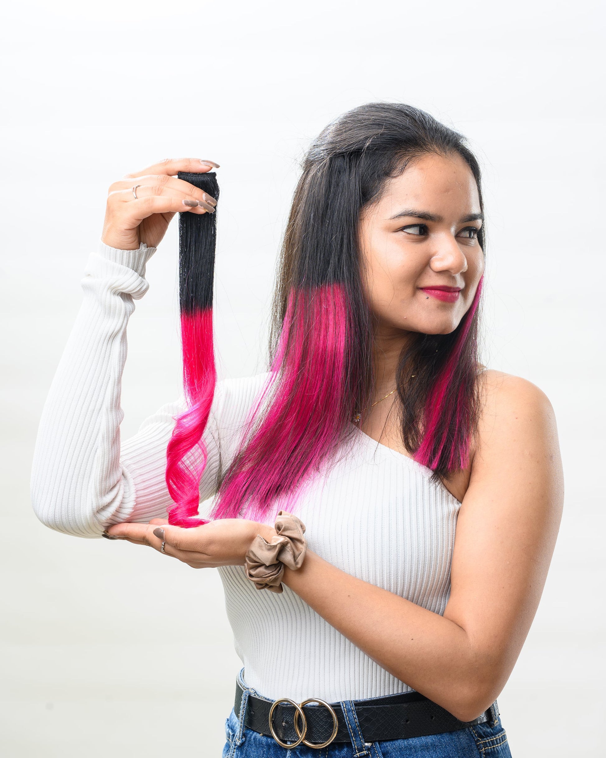 Balayage Streaks  HairOriginals 1 Streak Regal Ruby Pink 20 Inch